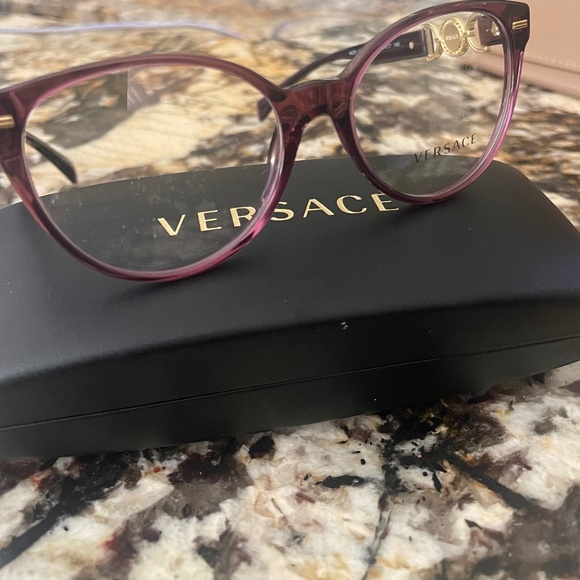 VERSACE VE3334 Eyeglass Frames Transparent Violet - Picture 1 of 7
